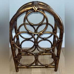 Vintage wicker wine rack. Great condition!